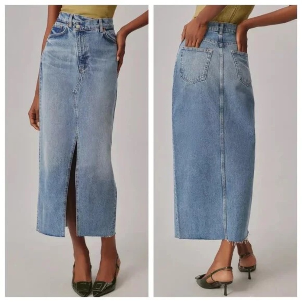 Reformation Nila Long Denim Skirt, Size 25